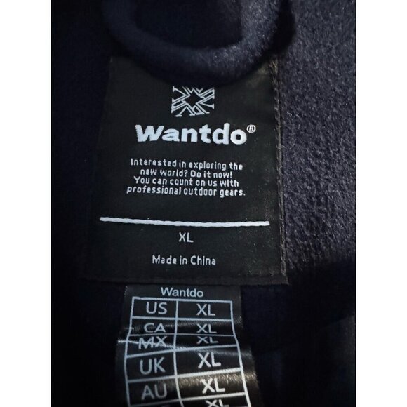 Wantdo Women's Sz XL Navy Blue Double Breasted Winter Trench Jacket Pea Coat - Picture 5 of 12